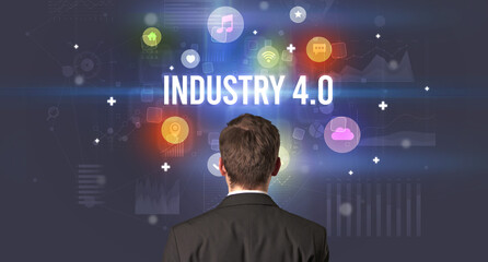 Rear view of a businessman