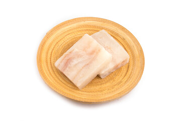 pollock fish fillet on a plate