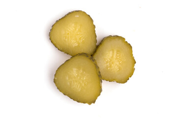 chopped pickled cucumbers on a white plate