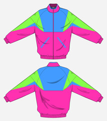 retro vintage windbreaker hoodie jacket template © Ronillo