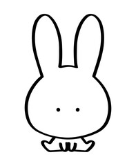 座るウサギ01