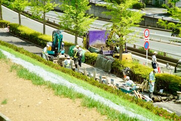 道路工事現場