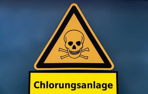 Chlorungsanlage Warnzeichen