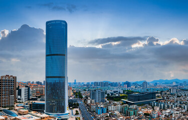 Cityscape of Zhongshan City, Guangdong Province, China