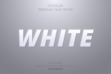White Embossed Editable Text Effect Font Style