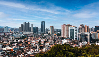 Fototapeta na wymiar Cityscape of Zhongshan City, Guangdong Province, China