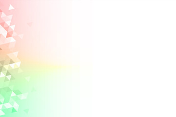 Fototapeta na wymiar 三角の白ベースグラデーション背景 Abstract colorful background with gradient triangles gradation