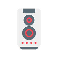 Speaker icon vector illustration in flat style about multimedia for any projects