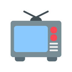 tv icon icon vector illustration in filled line style about multimedia for any projects