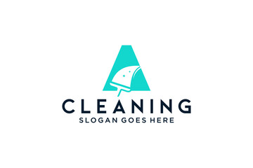 Letter A for cleaning clean service Maintenance for car detailing, homes logo icon vector template.