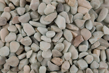 Piedras de rio blancas creando un  fondo abstracto