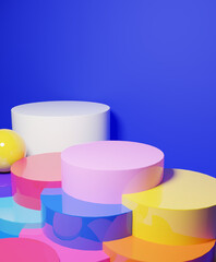Abstract minimal concepts, stage, stand, podium, backdrop, 3d rendering background