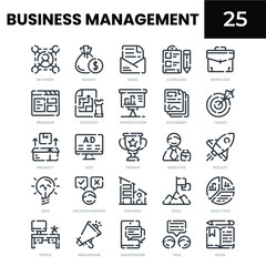 Business management line icon