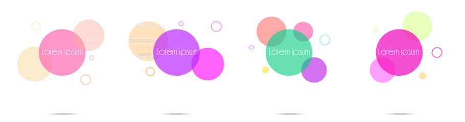 Abstract colorful blobs set.Set of isolated abstract aqua spot with gradient or dynamic color.Abstract liquid shape.Fluid design.Isolated gradient waves with geometric lines,Vector illustration.EPS10