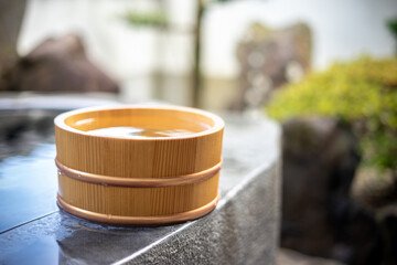 日本の温泉　和風イメージ