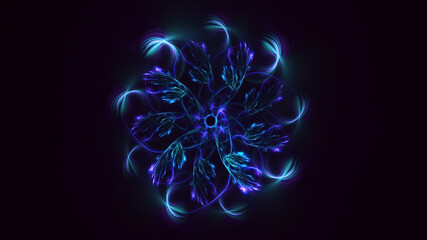 3D rendering abstract circle light background