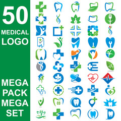 set of medical logo , set of pharmacy vector