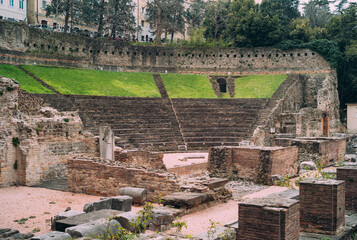 Teatro Romano Roman Theatre, an Ancient Amphitheatre in Trieste, Friuli Venezia Giulia Italy