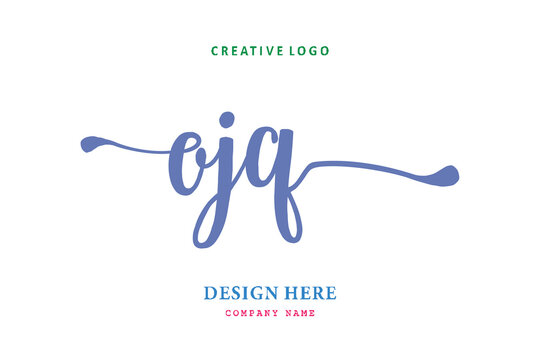 OJQ lettering logo is simple, easy to understand and authoritative
