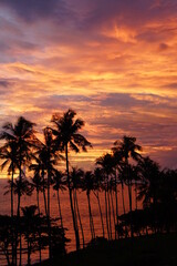 Obraz na płótnie Canvas 美しいロンボク島の夕景