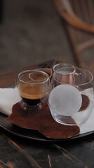 cup of coffee beverage on the table at a restaurant/bar