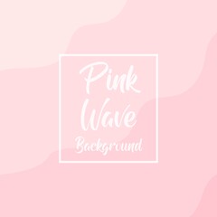 pink wave background design vector, baby shower invitation
