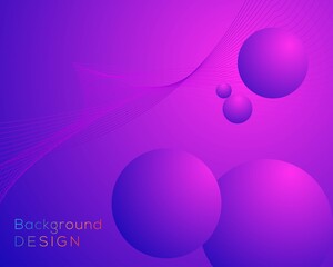 Abstract Purple ball background vector, abstract background with circles