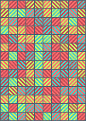 Abstract Geometric Pattern generative computational art illustration