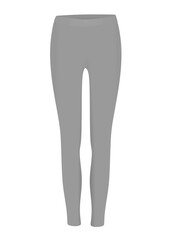 Grey woman leggings. vector illustration