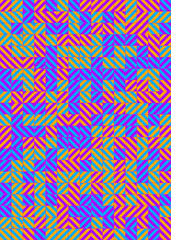 Abstract Geometric Pattern generative computational art illustration