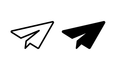 Paper plane icon vector, Paper plane symbol