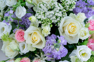 Flowers beautiful bouquet. Decorative floral natural background.
