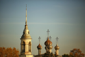 Obraz premium church dome cross sky, religion architecture