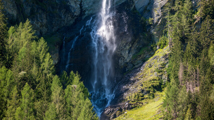 Sagenumwobener Jungfernsprung Wasserfall in Kärnten bei Heiligenblut am Großglockner, Österreich