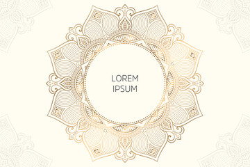 Dreamy wallpaper with mandala pattern