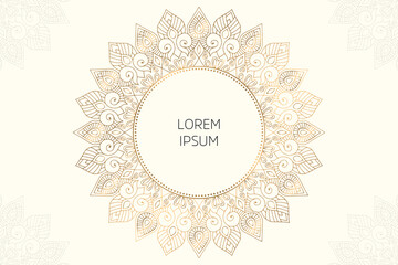 Dreamy wallpaper with mandala pattern