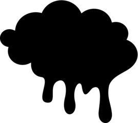 Vector illustration of the dripping cloud