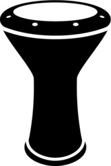 Vector illustration of the darbuka drum