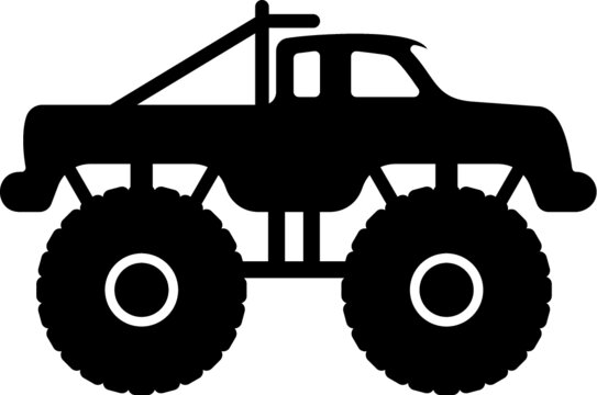 Vector Illustration Of The Monster Truck Silhouette