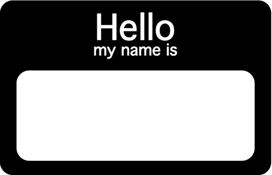 Vector illustration of the name tag