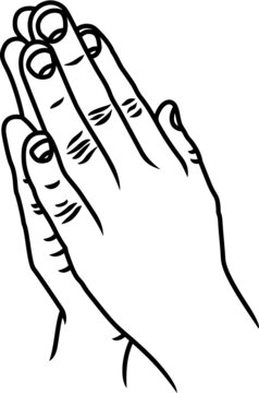 Vector illustration of the praying hands