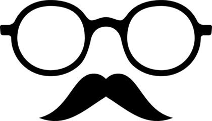 Vector illustration of the sunglasses and mustaches