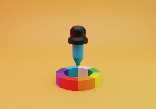 coloor pick designer tool, 3d rendering