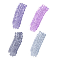 Set of four abstract textural elements in pink shades on a white background.