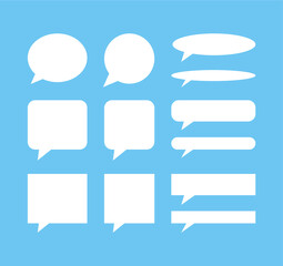 Vector set of talk bubbles, design elements, speech bubble signs, icons set.
