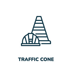 traffic cone icon vector sign symbol. Simple element illustration. traffic cone icon concept symbol design. Can be used for web and mobile.