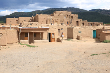 Taos Pueblo National Historic Landmark in New Mexico, USA, Unesco World Heritage Site