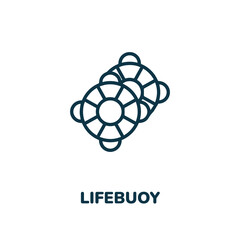 Naklejka premium lifebuoy icon vector sign symbol. Simple element illustration. lifebuoy icon concept symbol design. Can be used for web and mobile.