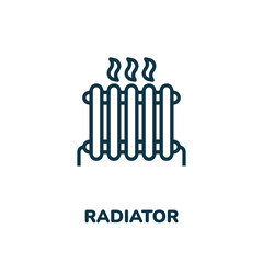 Radiator icon vector sign symbol. Simple element illustration. Heater icon concept symbol design. Can be used for web and mobile.