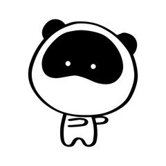 右に誘導する狸01